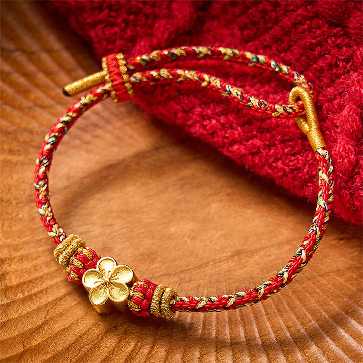 Buddha Stones Hand-Woven Red String Koi Fish Flower Protection Bracelet - image 13