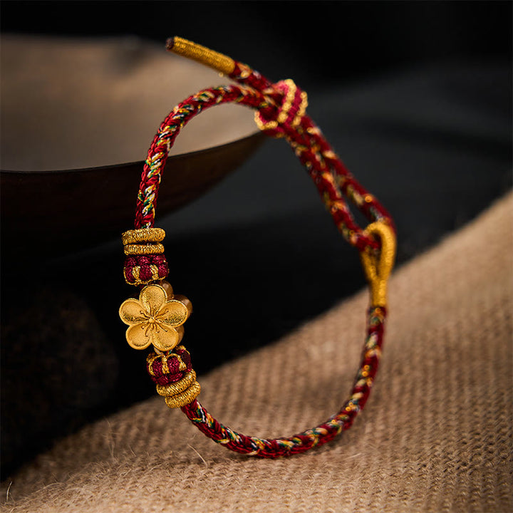 Buddha Stones Hand-Woven Red String Koi Fish Flower Protection Bracelet - image 20