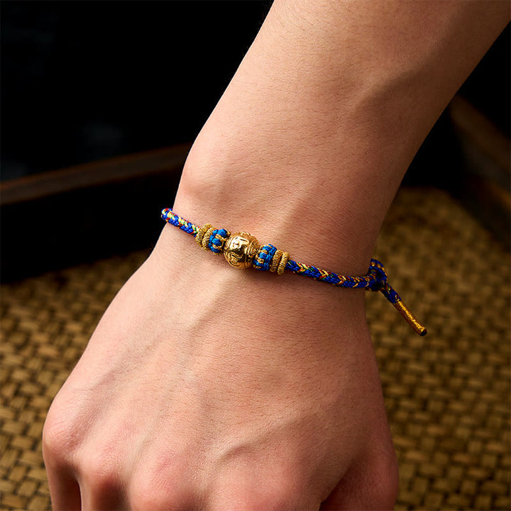 Buddha Stones Hand-Woven String Om Mani Padme Hum Peace Bracelet - image 5