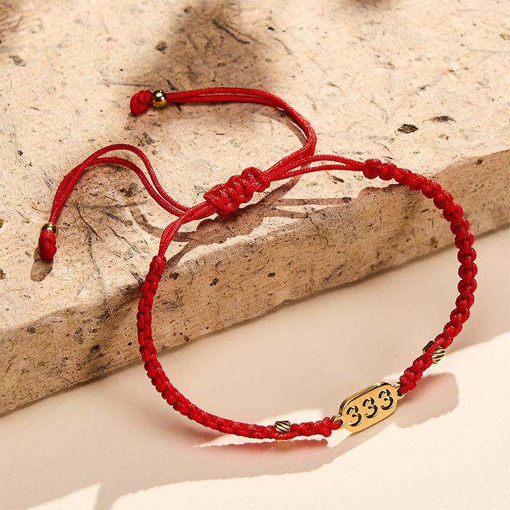 Buddha Stones Angel Numbers Red Black Braided String Connection Bracelet - image 11