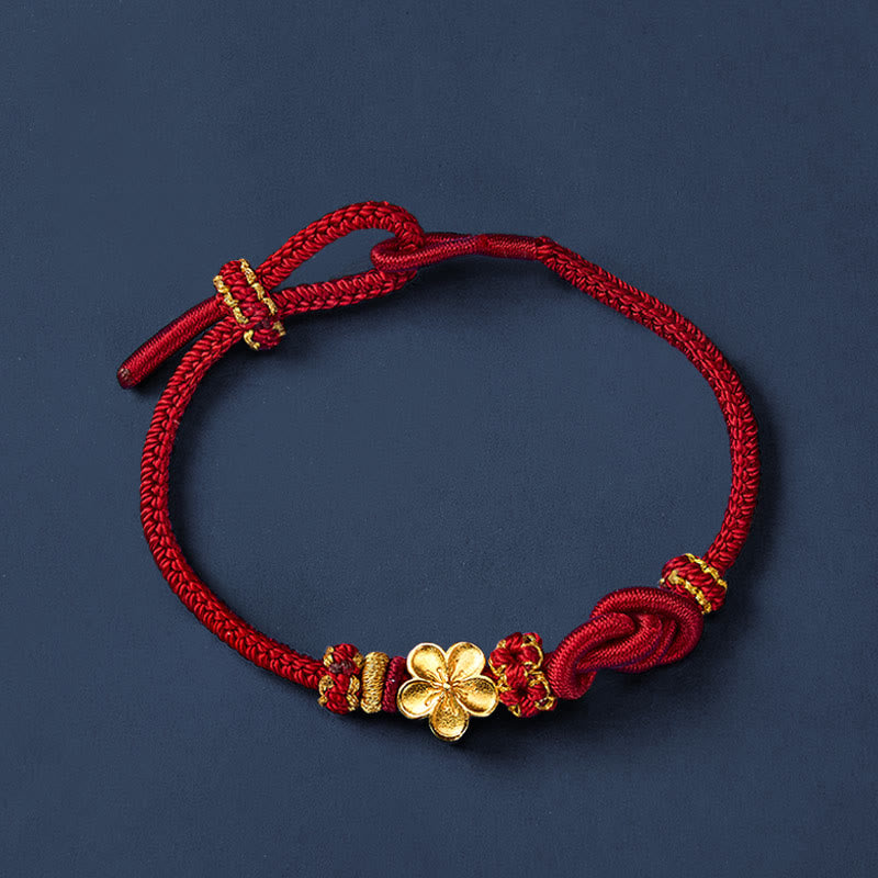 Buddha Stones Flower Braided Rope Knot Adjustable Bracelet - image 4