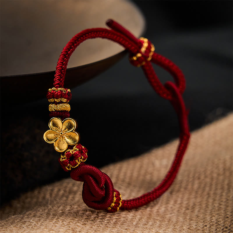Buddha Stones Flower Braided Rope Knot Adjustable Bracelet - image 3