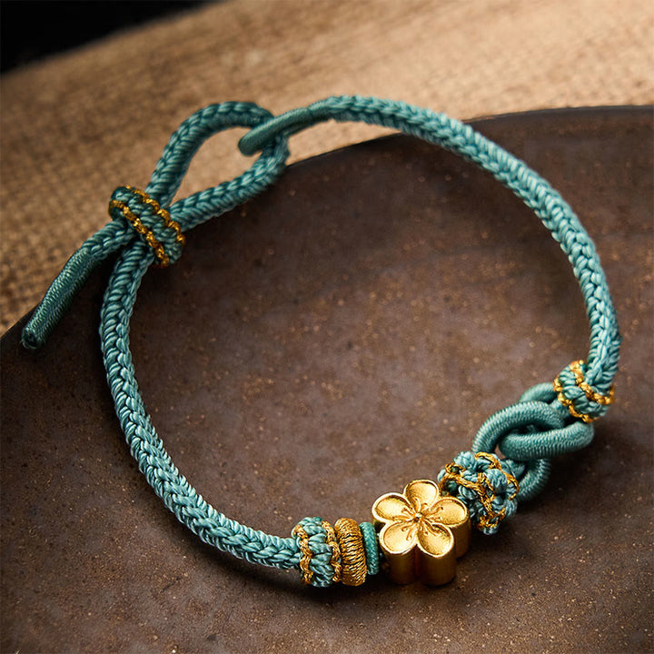 Buddha Stones Flower Braided Rope Knot Adjustable Bracelet - image 16