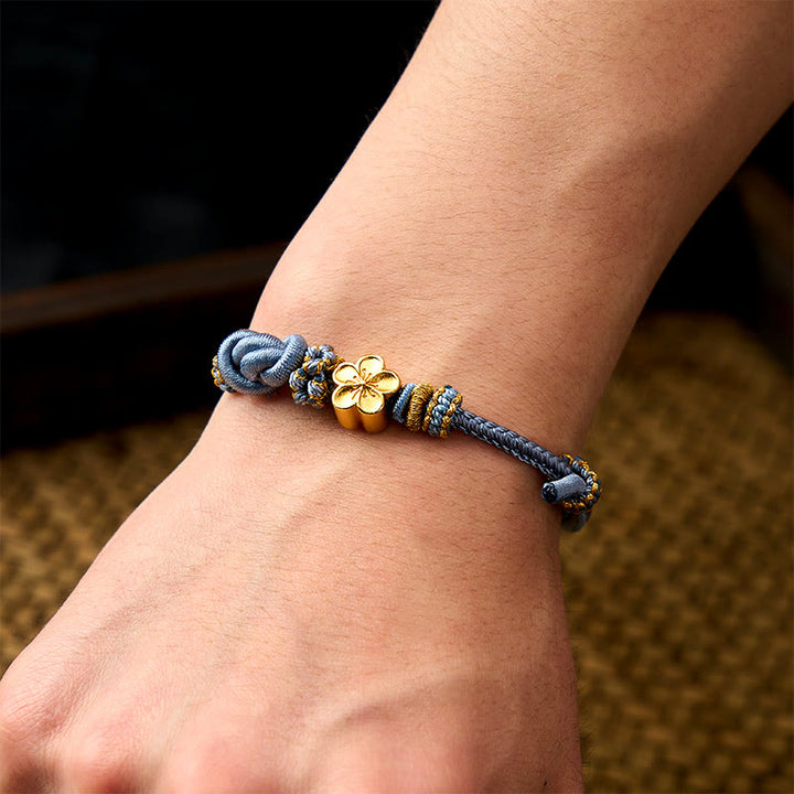 Buddha Stones Flower Braided Rope Knot Adjustable Bracelet - image 25