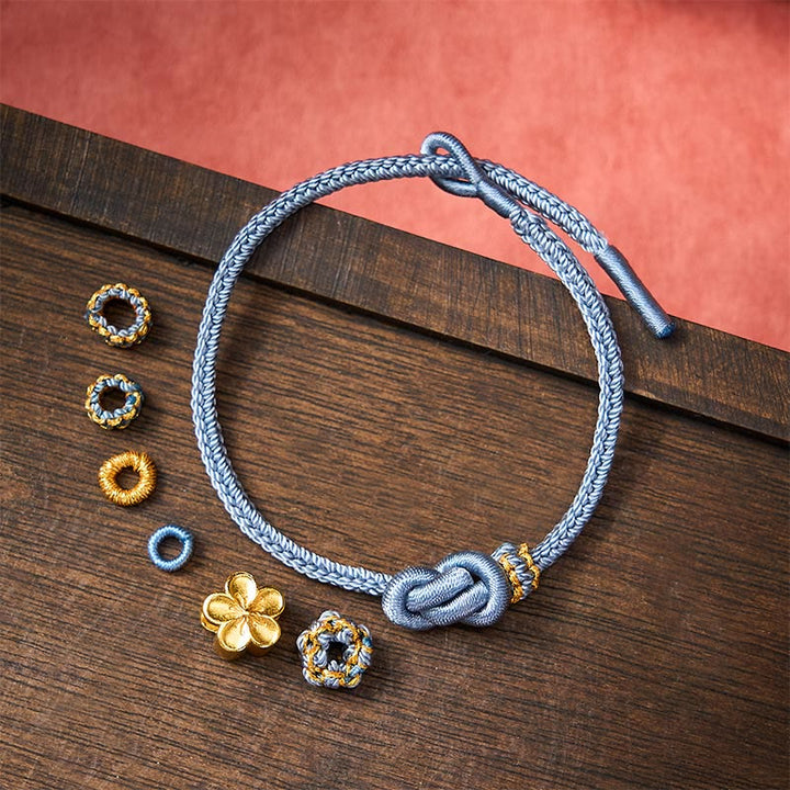Buddha Stones Flower Braided Rope Knot Adjustable Bracelet - image 24