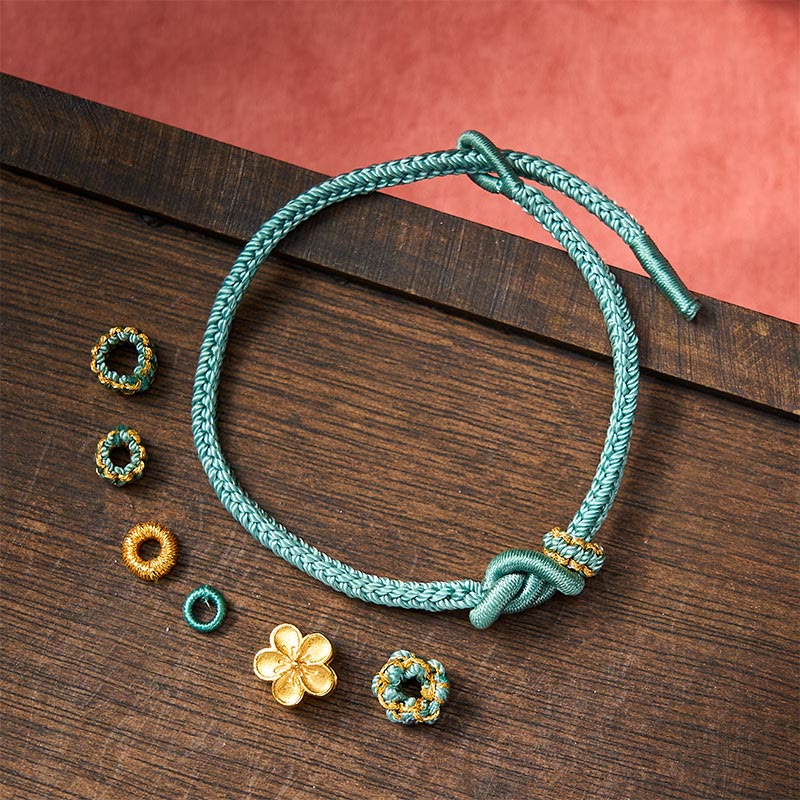 Buddha Stones Flower Braided Rope Knot Adjustable Bracelet - image 18