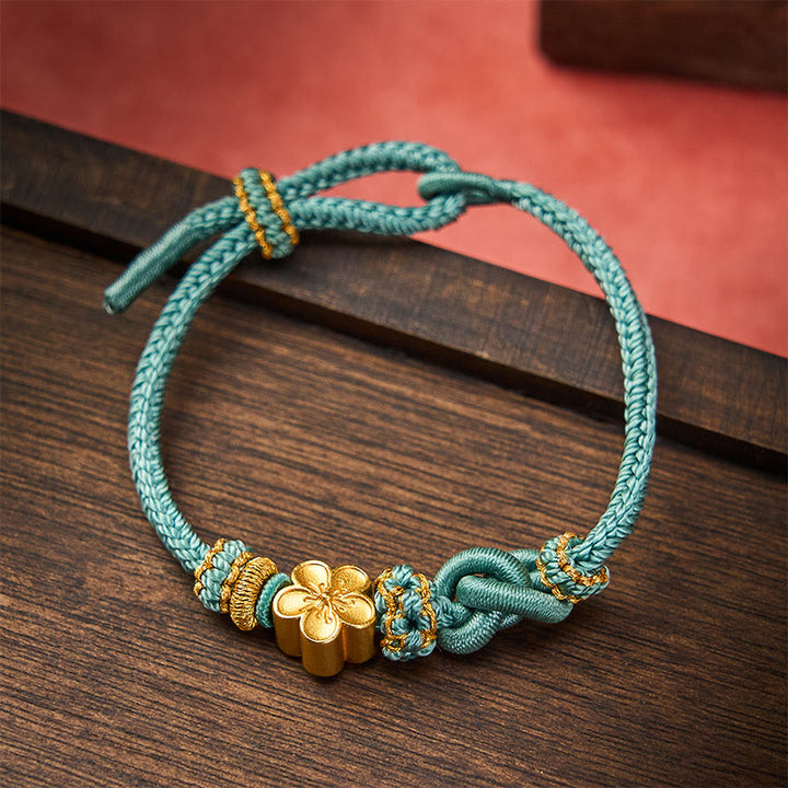 Buddha Stones Flower Braided Rope Knot Adjustable Bracelet - image 15