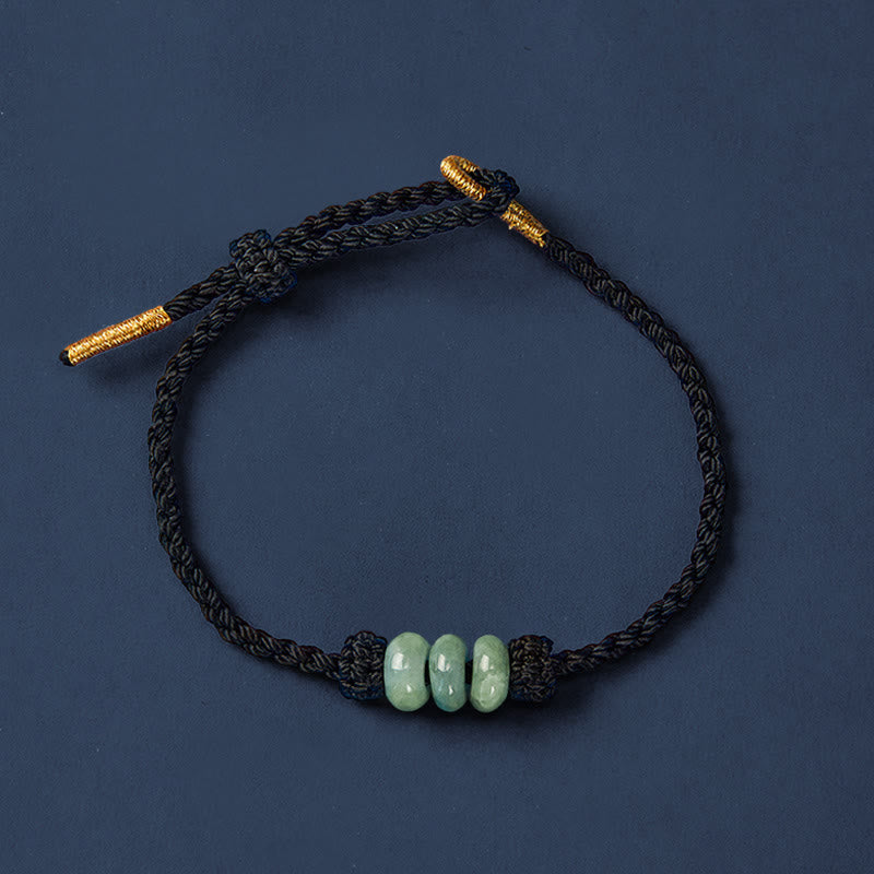 Buddha Stones Handmade Braided Red String 3mm Jade Beads Protection Adjustable DIY Bracelet - image 20
