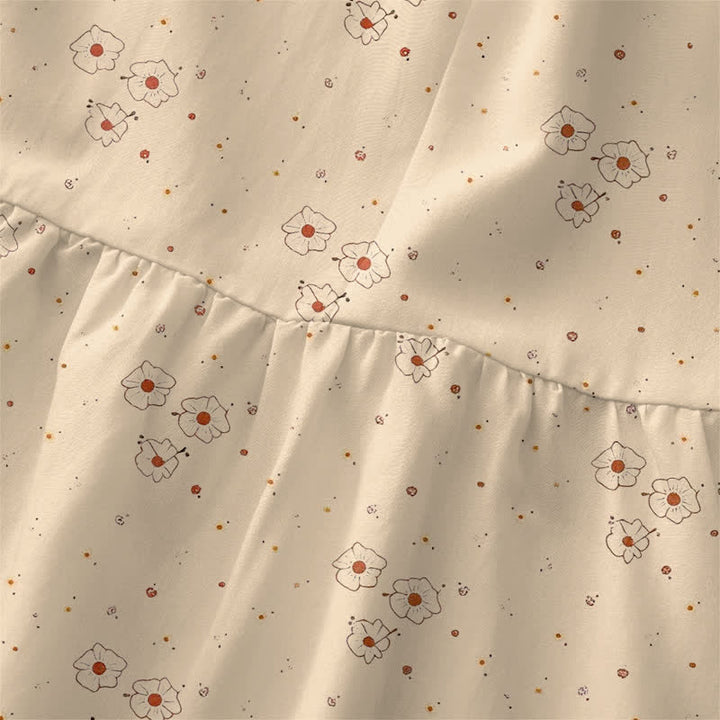 Buddha Stones Summer Casual Ditsy Floral Polka Dot Pattern Women's Summer Sleeveless Midi Dress With Pockets - image 1