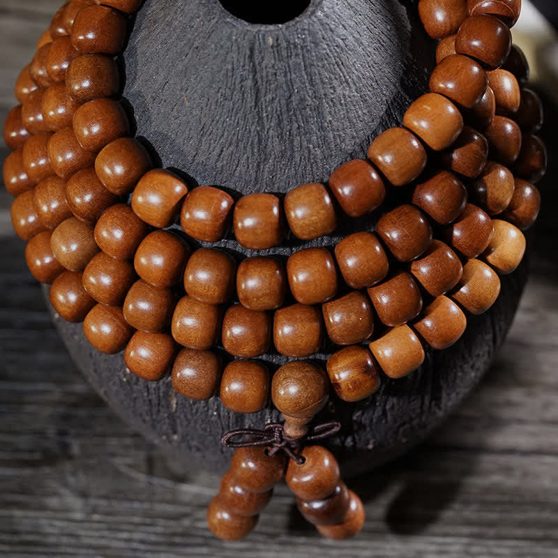 Buddha Stones Natural Jujube Wood 108 Bead Mala - image 3