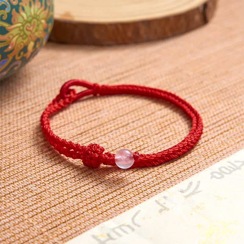 Buddha Stones Green Aventurine Red String Balance Bracelet - image 12
