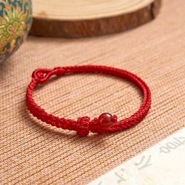 Buddha Stones Green Aventurine Red String Balance Bracelet - image 20