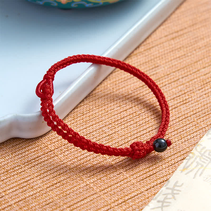 Buddha Stones Green Aventurine Red String Balance Bracelet - image 27