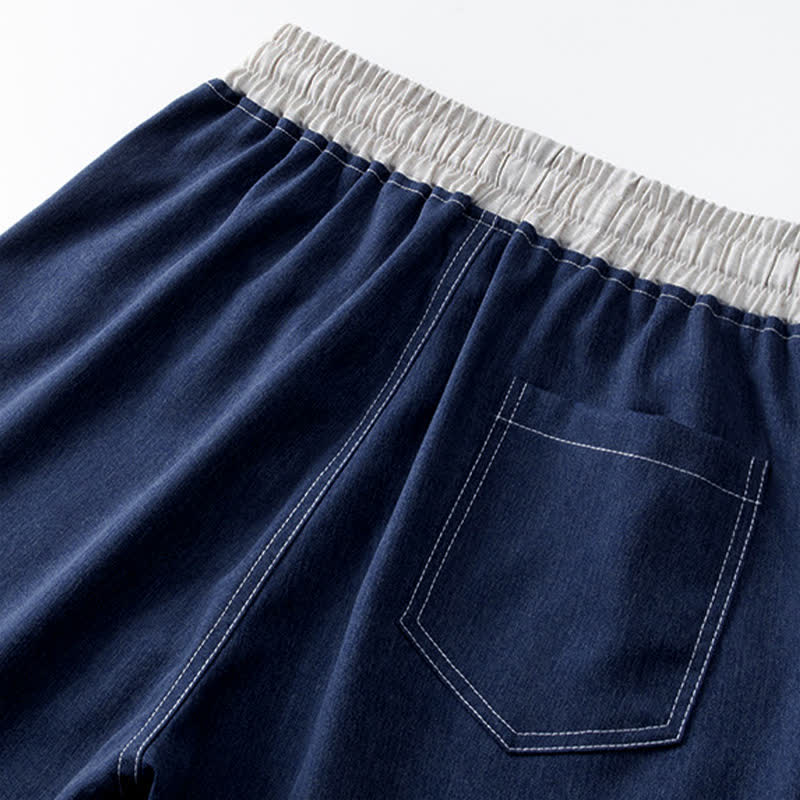 Buddha Stones Summer Casual Athletic Drawstring Solid Men's Shorts With Pocket - image 6