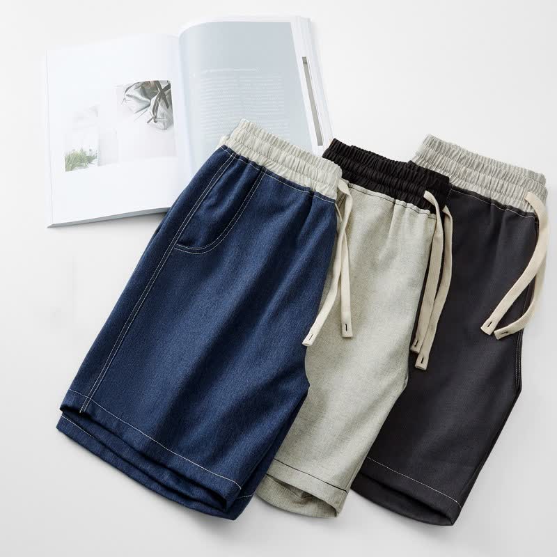 Buddha Stones Summer Casual Athletic Drawstring Solid Men's Shorts With Pocket - image 11