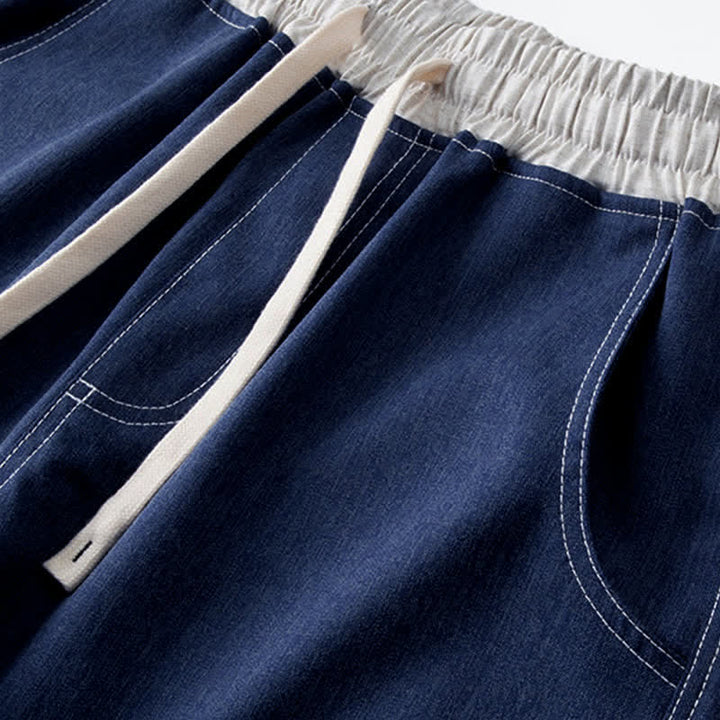 Buddha Stones Summer Casual Athletic Drawstring Solid Men's Shorts With Pocket - image 4