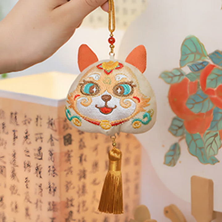 Buddha Stones Chinese Zodiac Embroidered Dragon Tiger Tassel Luck Cute Animal Decor - image 25
