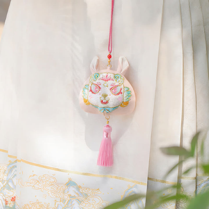 Buddha Stones Chinese Zodiac Embroidered Dragon Tiger Tassel Luck Cute Animal Decor - image 17