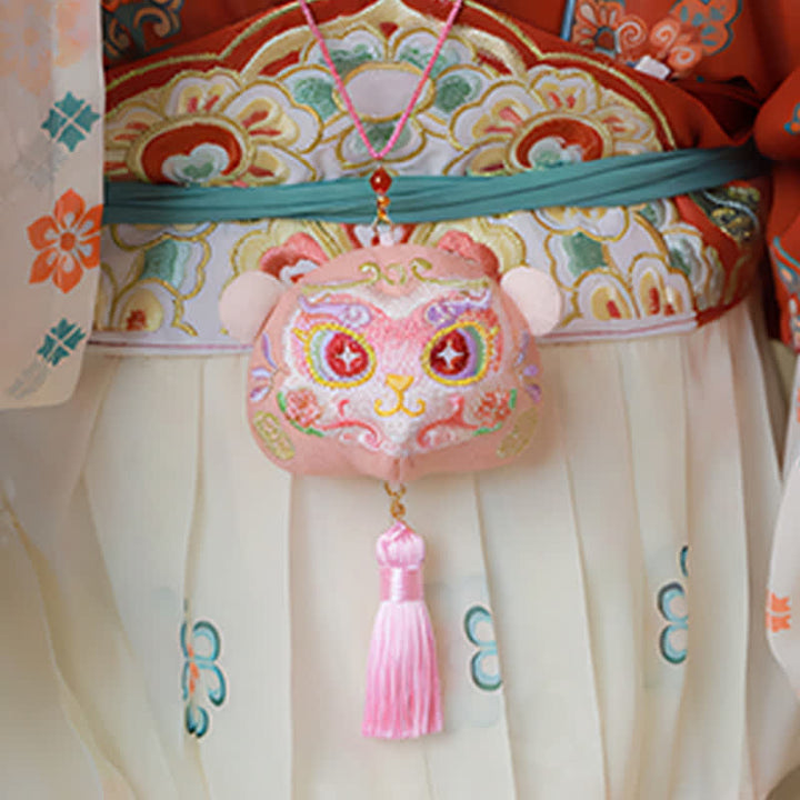 Buddha Stones Chinese Zodiac Embroidered Dragon Tiger Tassel Luck Cute Animal Decor - image 27