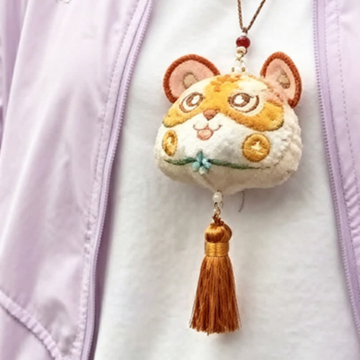 Buddha Stones Chinese Zodiac Embroidered Dragon Tiger Tassel Luck Cute Animal Decor - image 14