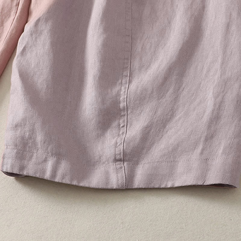 Buddha Stones Summer Casual Minimalist Drawstring Solid Cropped Pants Women's Wide Leg Pants With Pockets - image 3