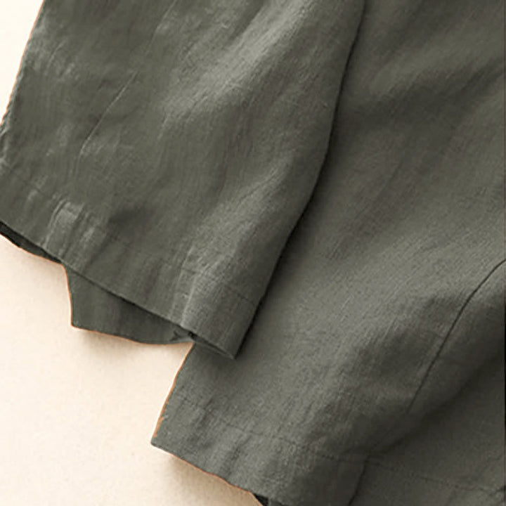 Buddha Stones Summer Casual Minimalist Drawstring Solid Ankle Pants Women's Straight Leg Pants With Pockets - image 7