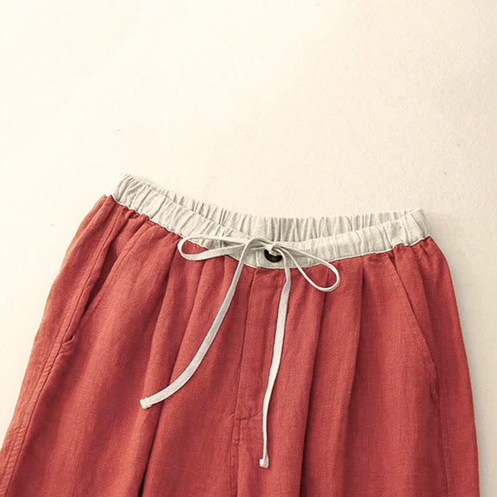 Buddha Stones Summer Casual Minimalist Drawstring Solid Ankle Pants Women's Straight Leg Pants With Pockets - image 15
