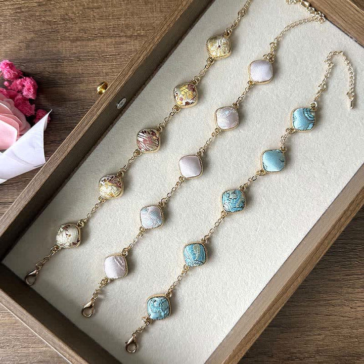Buddha Stones Copper Song Brocade Square Vintage Elegance Bracelet - image 12