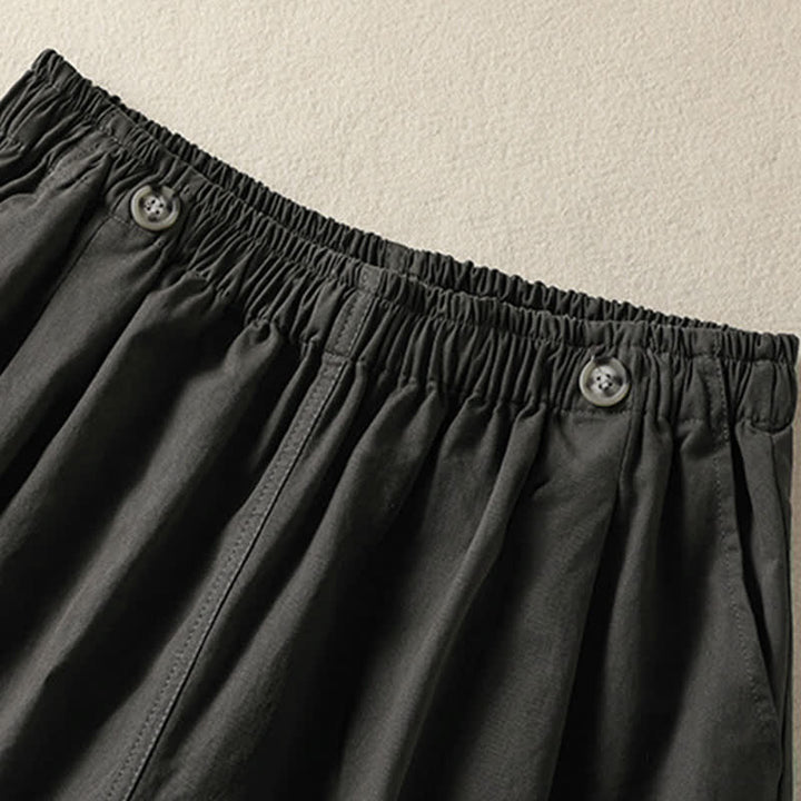 Buddha Stones Summer Casual Minimalist Solid Women's Shorts With Pocket - image 14