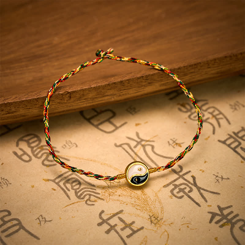 Buddha Stones Hand-Woven Yin Yang Colorful Thin Cord String Protection Braided Bracelet - image 4