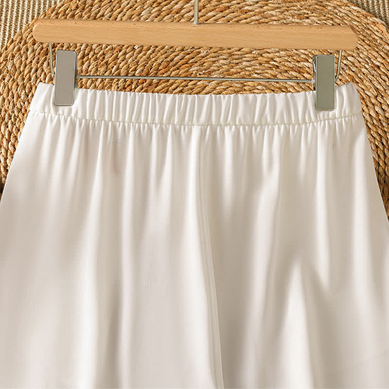 Buddha Stones Summer Casual Minimalist Solid Cropped Pants Women's Harem Pants With Pocket - image 17