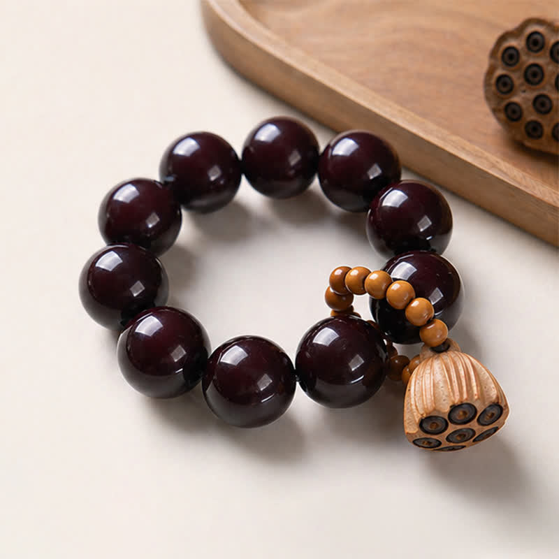 Buddha Stones White Bodhi Seed Lotus Pod Grounding Hand-Polished Tactile Meditation Beads Decorations - image 18