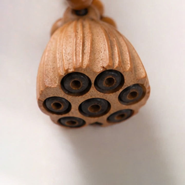 Buddha Stones White Bodhi Seed Lotus Pod Grounding Hand-Polished Tactile Meditation Beads Decorations - image 21