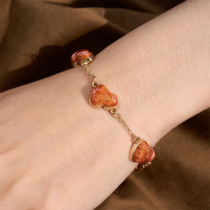 Buddha Stones Song Brocade Gourd Water Ripples Good Fortune Chinese Vintage Bracelet - image 4
