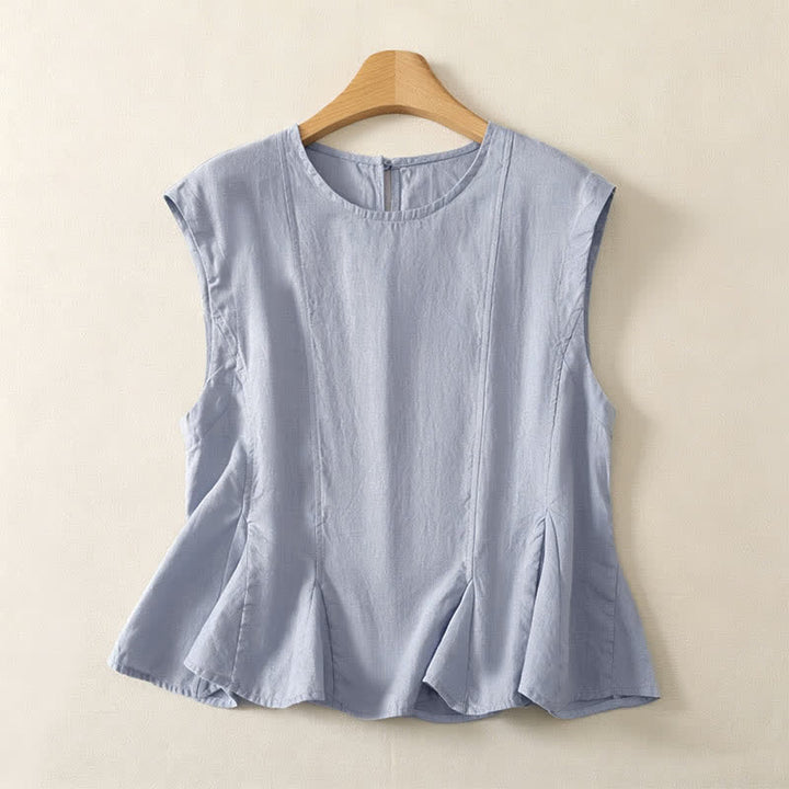 Buddha Stones Summer Casual Elegant Solid Tank Top Women's Sleeveless T-Shirts - LightSteelBlue - US8-10, UK/AU12-14, EU40-42 (2XL) - image 0