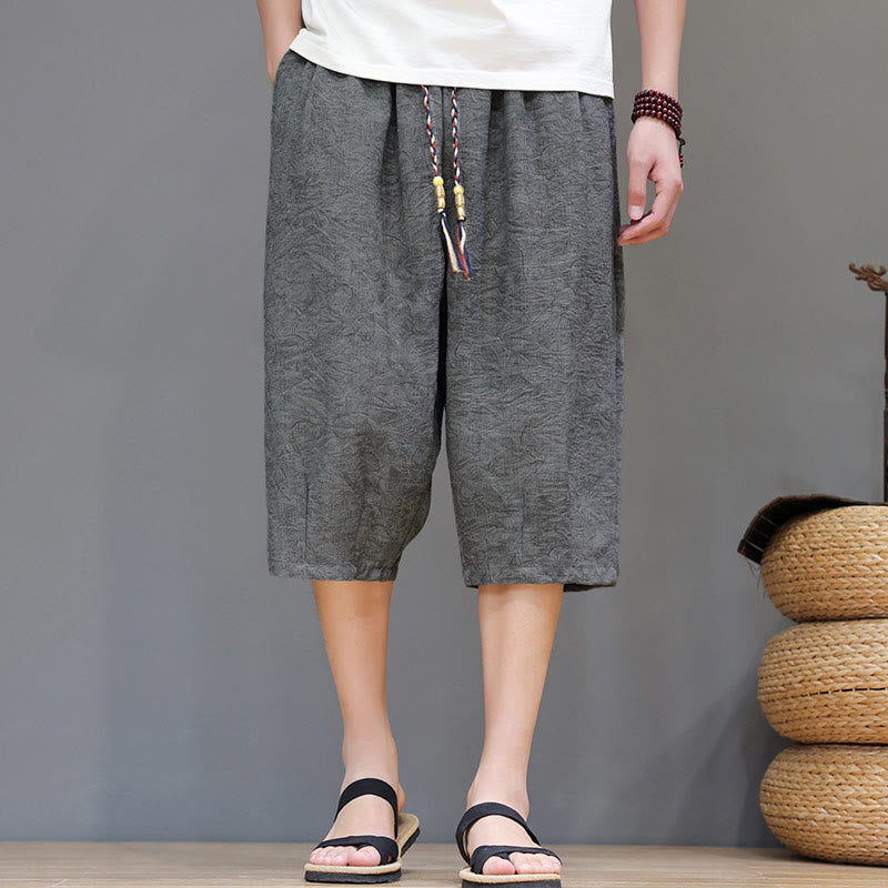 Buddha Stones Summer Casual Boho Drawstring Abstract Men's Shorts With Pocket - LightGray - US/UK/AU48, EU58 (6XL) - image 13