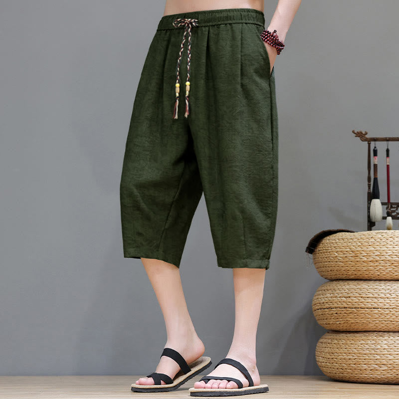 Buddha Stones Summer Casual Boho Drawstring Abstract Men's Shorts With Pocket - DarkOliveGreen - US/UK/AU48, EU58 (6XL) - image 33