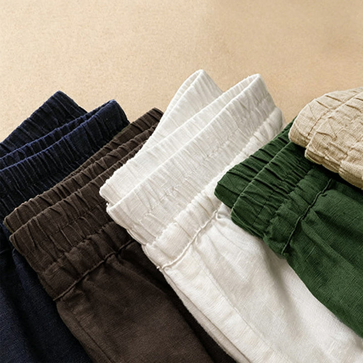 Buddha Stones Summer Casual Hollow Embroidery Hem Solid Ankle Pants Women's Harem Pants With Pocket - image 24