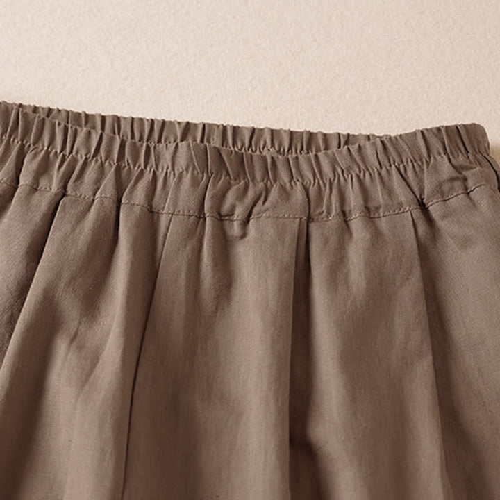 Buddha Stones Summer Casual Minimalist Solid Bermuda Shorts Women's Shorts With Pockets - image 13
