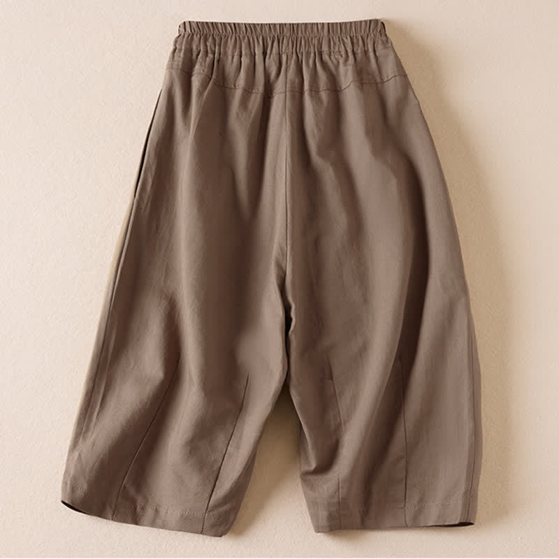 Buddha Stones Summer Casual Minimalist Solid Bermuda Shorts Women's Shorts With Pockets - image 12