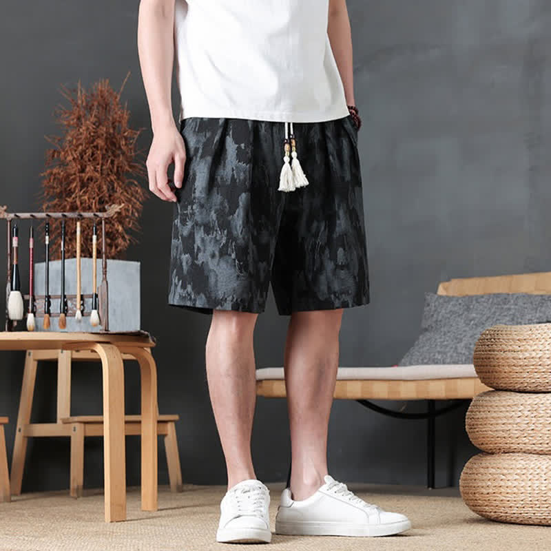 Buddha Stones Summer Casual Minimalist Drawstring Solid Men's Shorts With Pocket - image 21