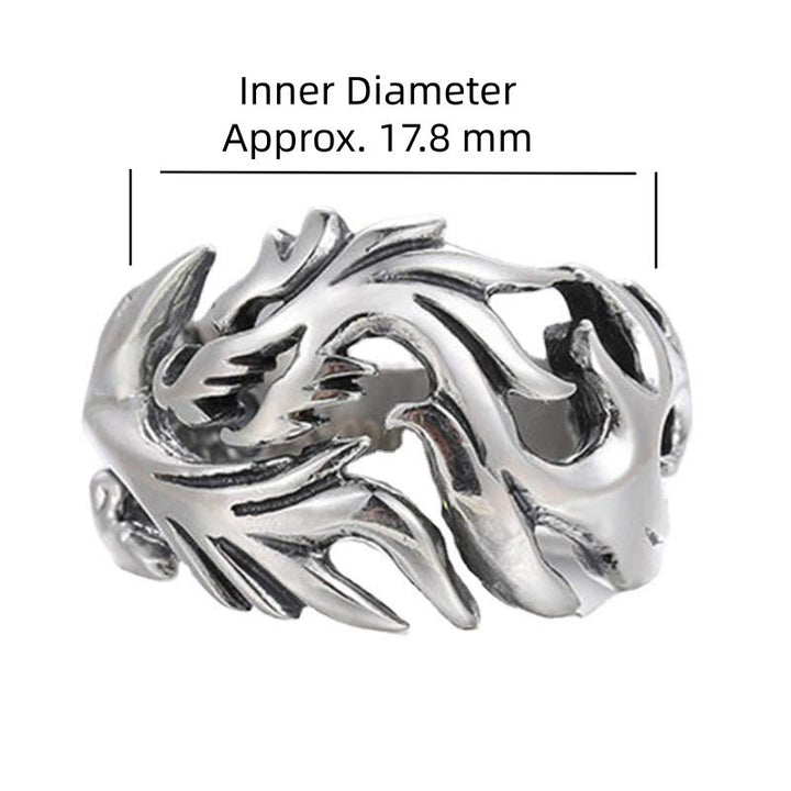 Buddha Stones Dragon Pattern Protection Strength Adjustable Ring - image 2
