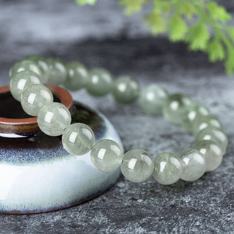 Buddha Stones Natural Green Crystal Blessing Wealth Bracelet - image 6
