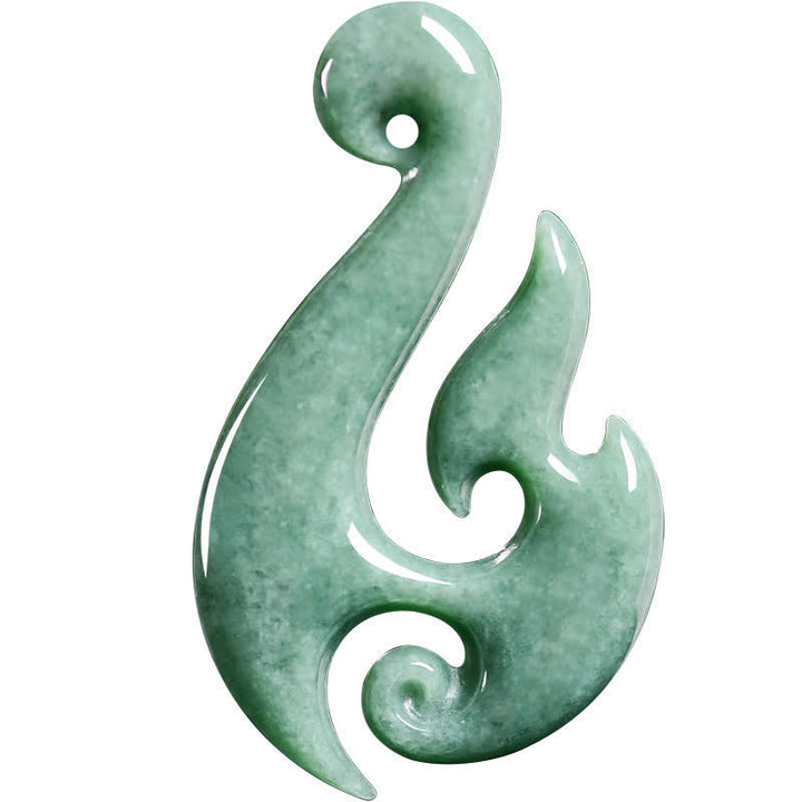 Buddha Stones Natural Jade Spiral Abundance  Pendant Necklace - image 9