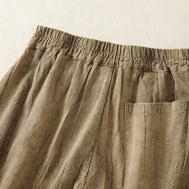 Buddha Stones Summer Casual Minimalist Solid Women's Shorts With Pocket - image 3