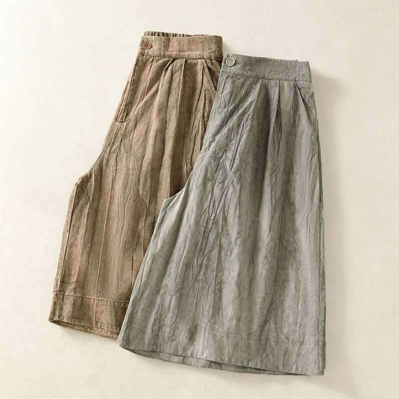 Buddha Stones Summer Casual Minimalist Solid Women's Shorts With Pocket - image 18