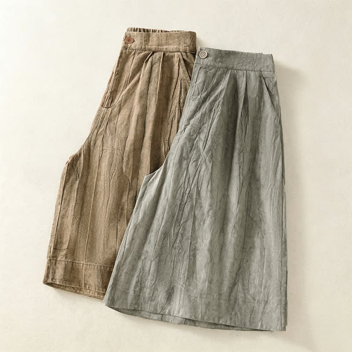 Buddha Stones Summer Casual Minimalist Solid Women's Shorts With Pocket - image 18
