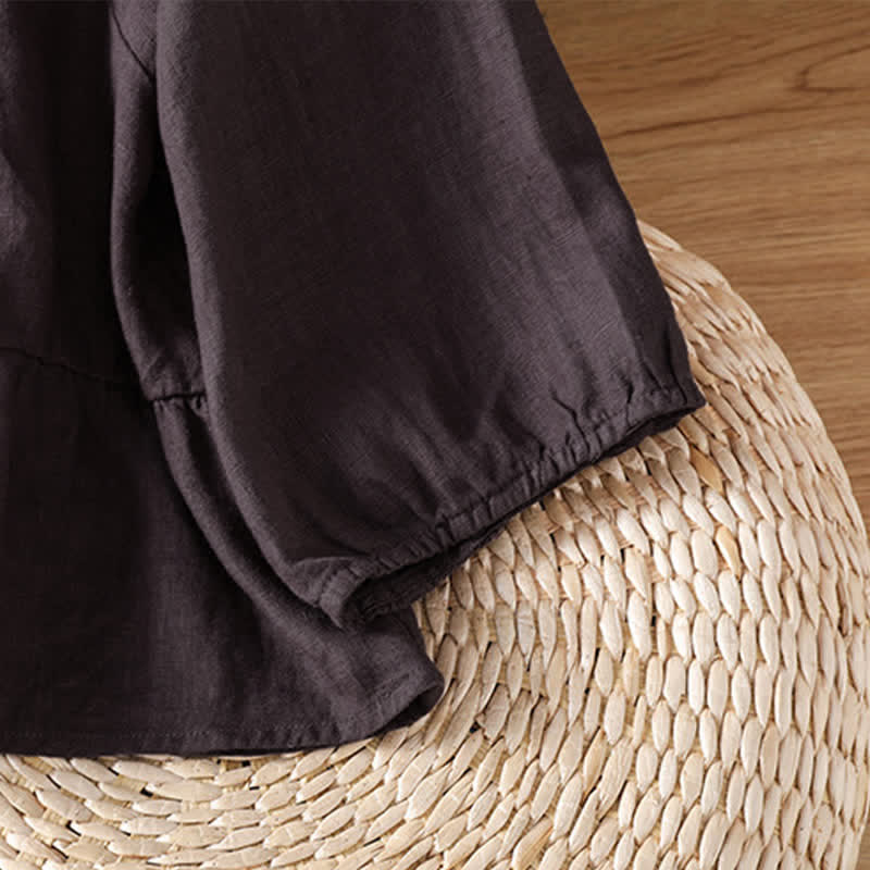 Buddha Stones Summer Casual Minimalist Solid Flared Hem Women's Short Sleeve T-Shirts - image 14