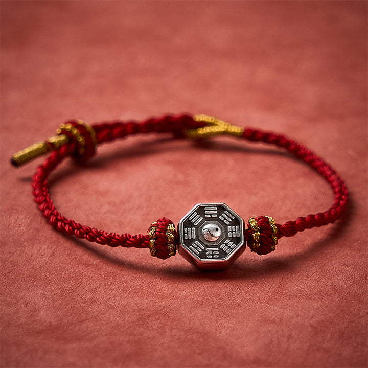 Buddha Stones Hand-Woven Red String Bagua Protection Adjustable Bracelet - image 3