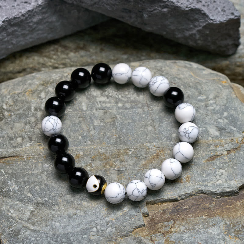 Buddha Stones Copper Yin Yang Balance Tibetan Round Bracelet - image 2